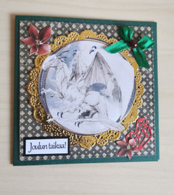 Lohikäärme joulukortti 