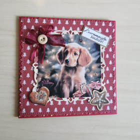 Joulukortti koira 