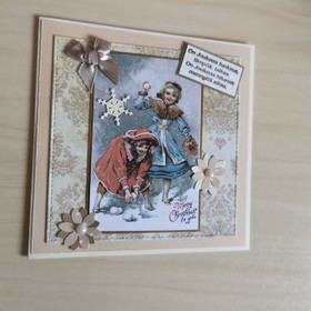 Vintage children Christmas card 