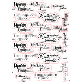 Christmas text sticker Kulkusten kilinää black