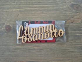 Birch plywood text Lämmin osanotto