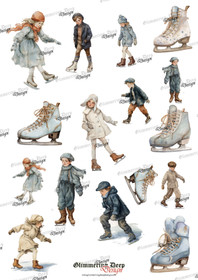 Digital image sheet ice-skaters