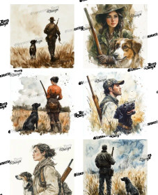 Card picture sheet Hunting