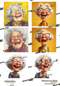 Card picture sheet grandmothers