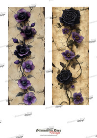 Long card imagedark flower vine