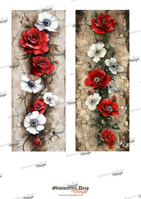 Long card image red roses