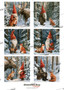 Card picture sheet forest animals and Christmas elf – The magic of Christmas
