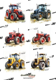 Card picture sheet tractor