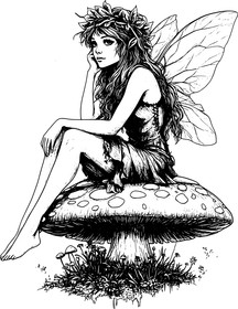 Stamp Green Forest Fairies fairy
