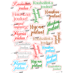 Christmas text sticker colorful Merry Christmas