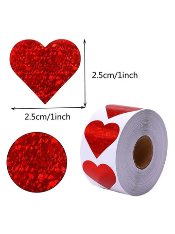 Sydämet tarrarulla 500kpl