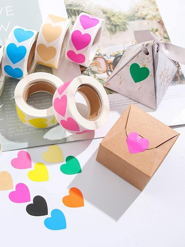 Sydän tarrarulla 500kpl 