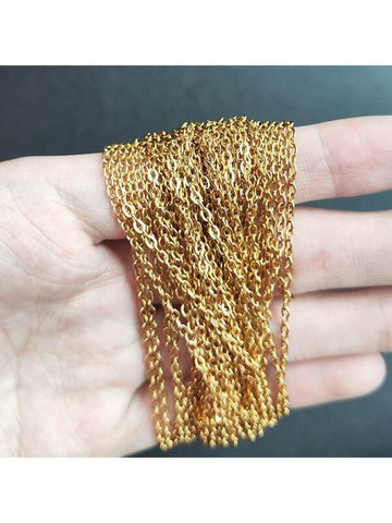 Teräskaulaketju kulta 10 metriä