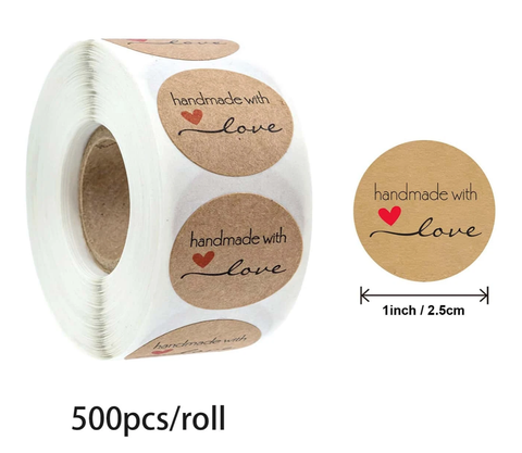 Käsin valmistettu tarroja 500kpl