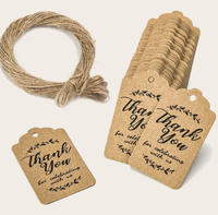 Tuotelappuja narulla ruskea 100 kpl