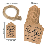 Tuotelappuja narulla ruskea 100 kpl