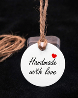 Tuotelappuja narulla pyöreä valkoinen 100 kpl