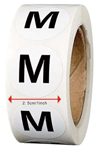 Koko numerot tarrarulla 500kpl eri kokoja