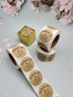 Käsin tehty tarrarulla 300kpl iso koko 4cm