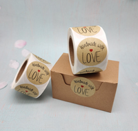 Käsin tehty tarrarulla 300kpl iso koko 4cm