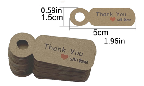 Tuoteripustinlappu ruskea 100 kpl