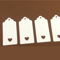 Korujen tuote ripustinlappu sydän 100 kpl 