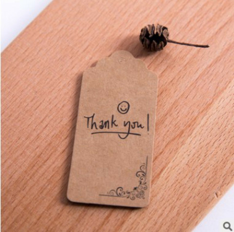 Korujen tuote ripustinlappu Thank you 100 kpl 