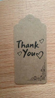 Korujen tuote ripustinlappu Thank you 100 kpl 