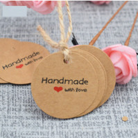 Korujen tuote ripustinlappu pyöreä Hand made 100 kpl 