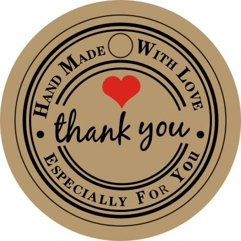 Korujen tuote ripustinlappu pyöreä Thank you 100 kpl 