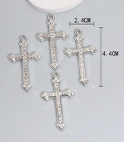 Metalli koru ristejä kivillä 5kpl