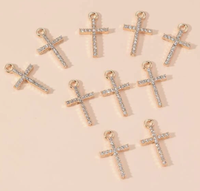 Timantti ristejä kullan värisiä 10kpl