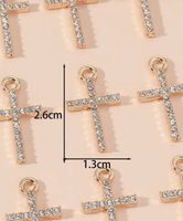 Timantti ristejä kullan värisiä 10kpl