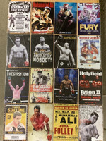 Nyrkkeilijöistä peltikylttejä 32 kpl. 2,50€ kpl.