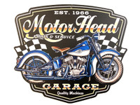 Moottoripyörä peltikyltti 