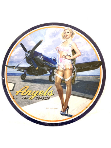 Nostalginen pyöreä peltikyltti 30cm 