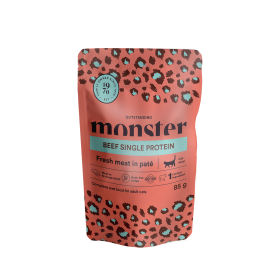 Monster Cat Pouches Adult Beef 85 g 