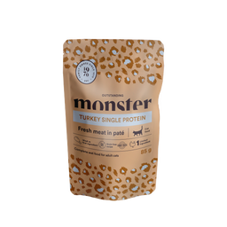 Monster Cat Pouches Adult Turkey 85 g