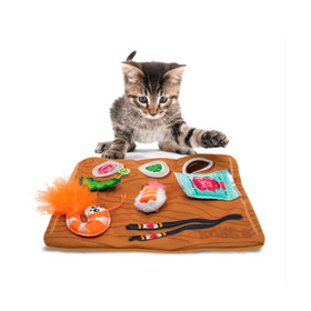 Kong Kissanlelu Pull-A-Partz Sushi, pelimatto kissoille, 22 x 27 cm