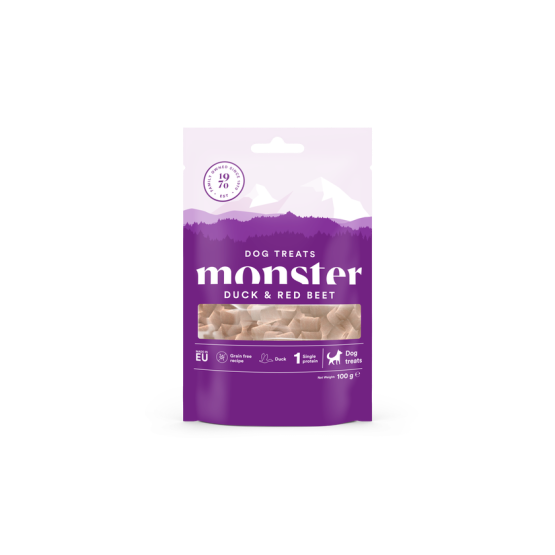 Monster Dog Treats Baked Duck & Red Beet 100 g