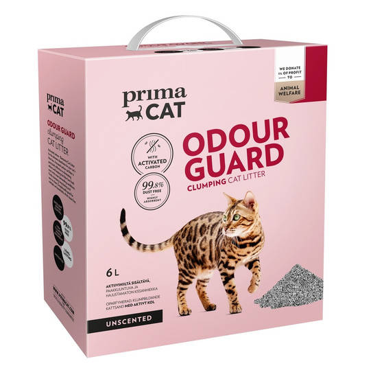 Primacat Odour Guard Unscented kissanhiekka 6 l