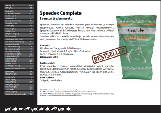 Speedex Complete 25 kg