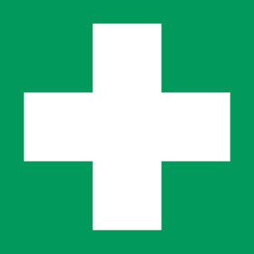 Ensiapu opastekyltti, 200mm x 200mm