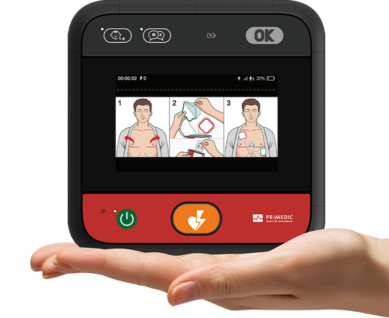 Primedic Heartsave myPAD Display Connected AED (Puoliautomaattinen)