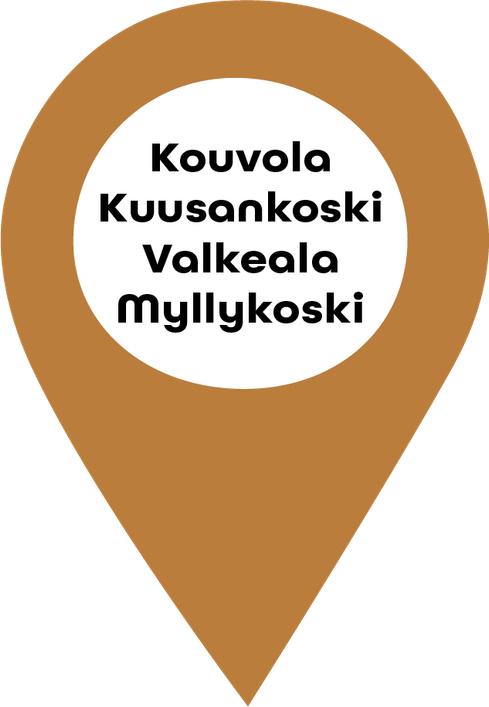 Kouvola, Kuusankoski, Valkeala, Myllykoski