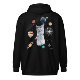 Art by Elvyren- Spacecat - Zipper Hoodie