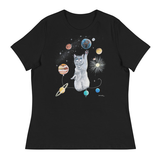 Art by Elvyren - Spacecat - Premium Relaxed Ladyfit t-shirt