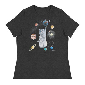 Art by Elvyren - Spacecat - Premium Relaxed Ladyfit t-shirt