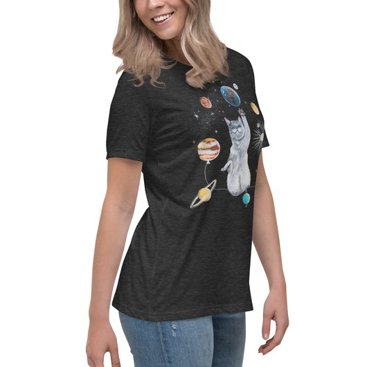 Art by Elvyren - Spacecat - Premium Relaxed Ladyfit t-shirt