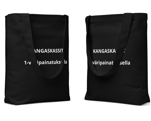 Kangaskassit - 1-väripainatuksella - Kaksipuoleinen painatus